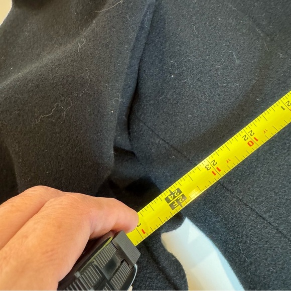 London Fog Men’s Long Wool Coat Black Double Breasted - Picture 11 of 17